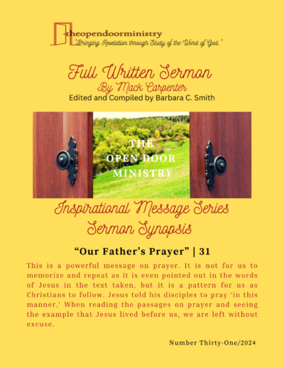 "Our Father's Prayer"